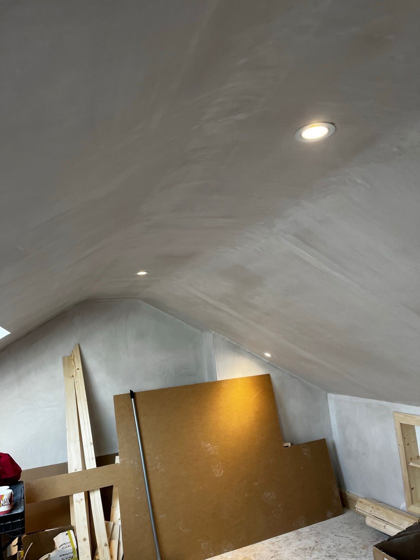 Attic conversion with recessed LED downlights