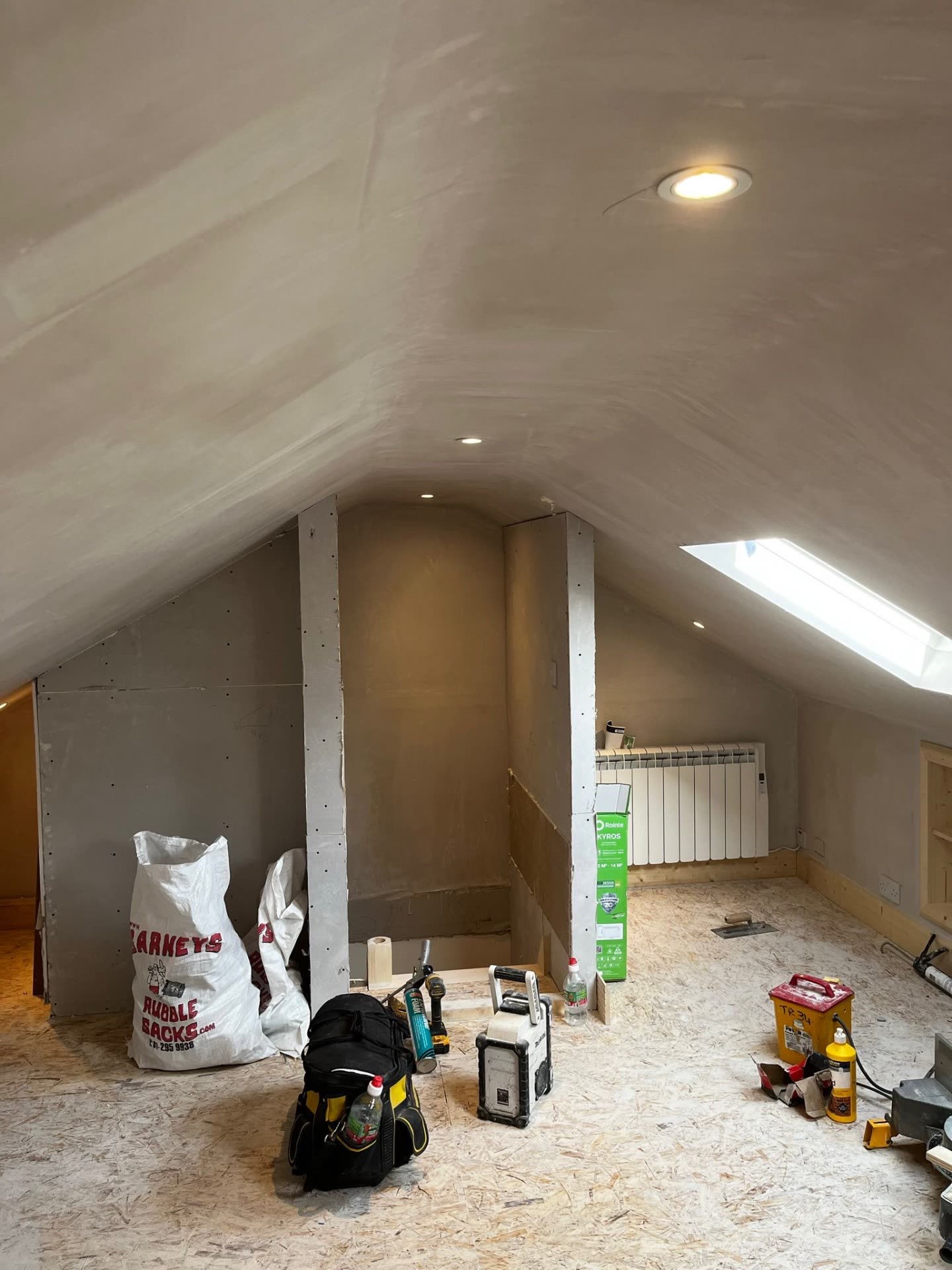Attic build full electrical first fix