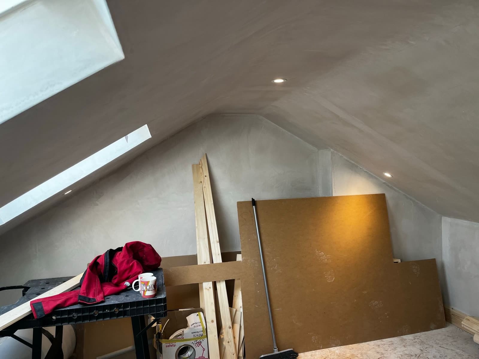 Attic conversion lighting installation