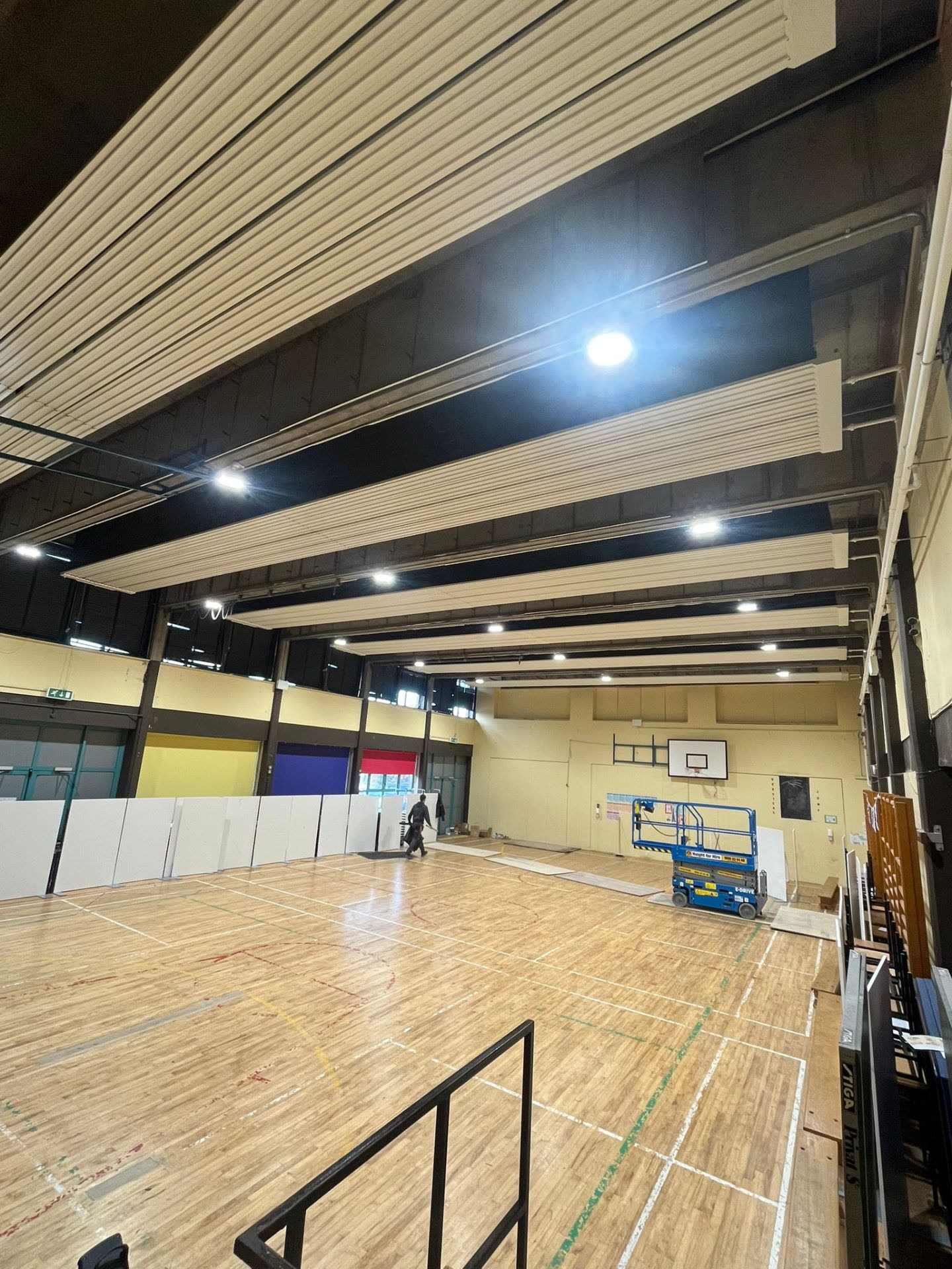 Sports hall LED high bay lighting installation