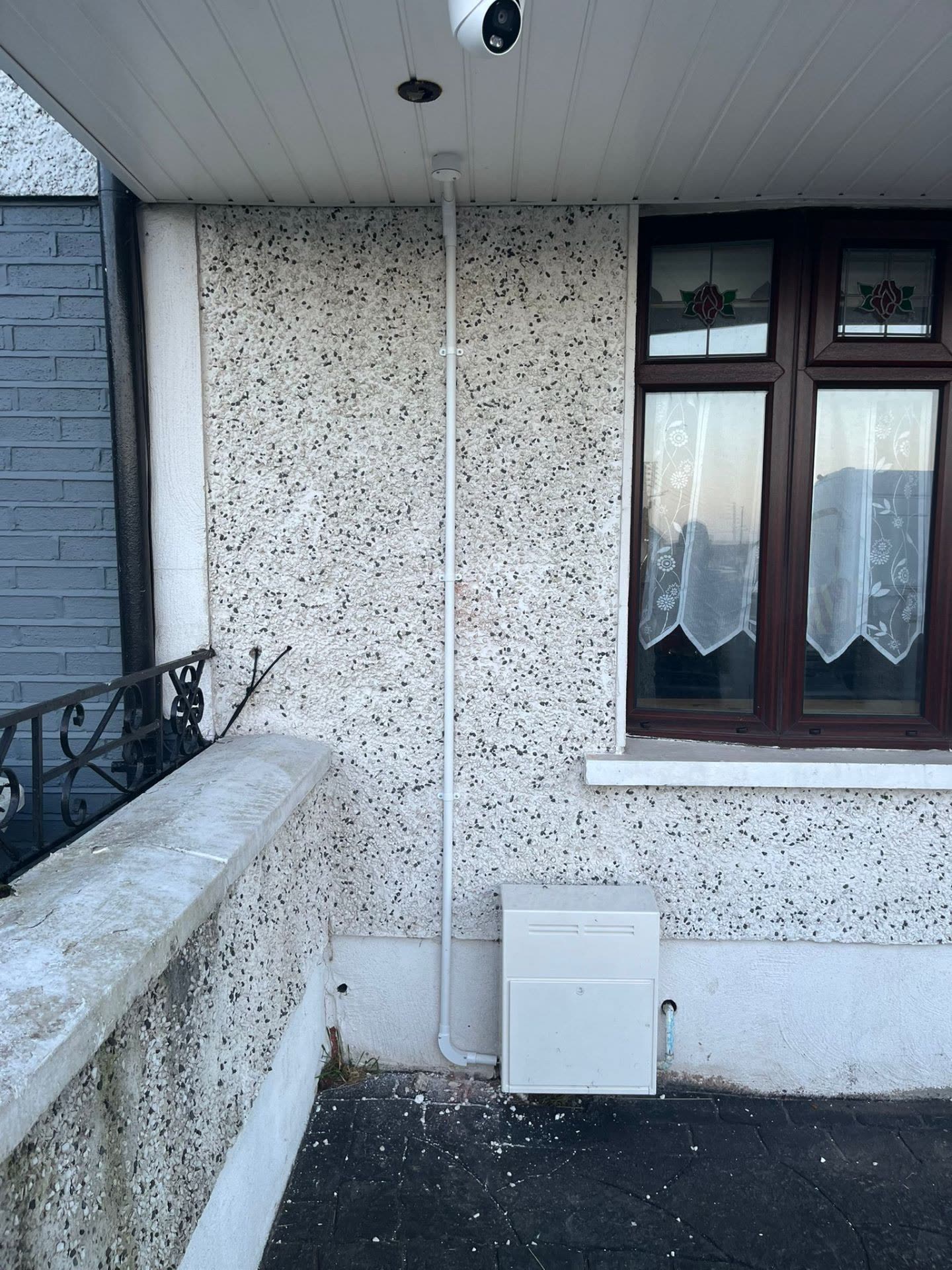 Porch conduit and meter box