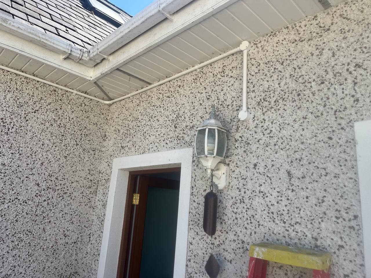 Exterior porch lantern with conduit feed
