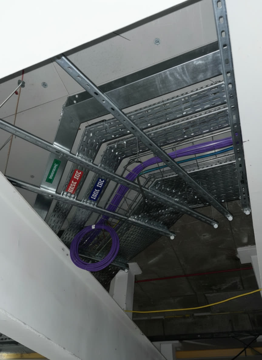 Cable tray and wiring installation