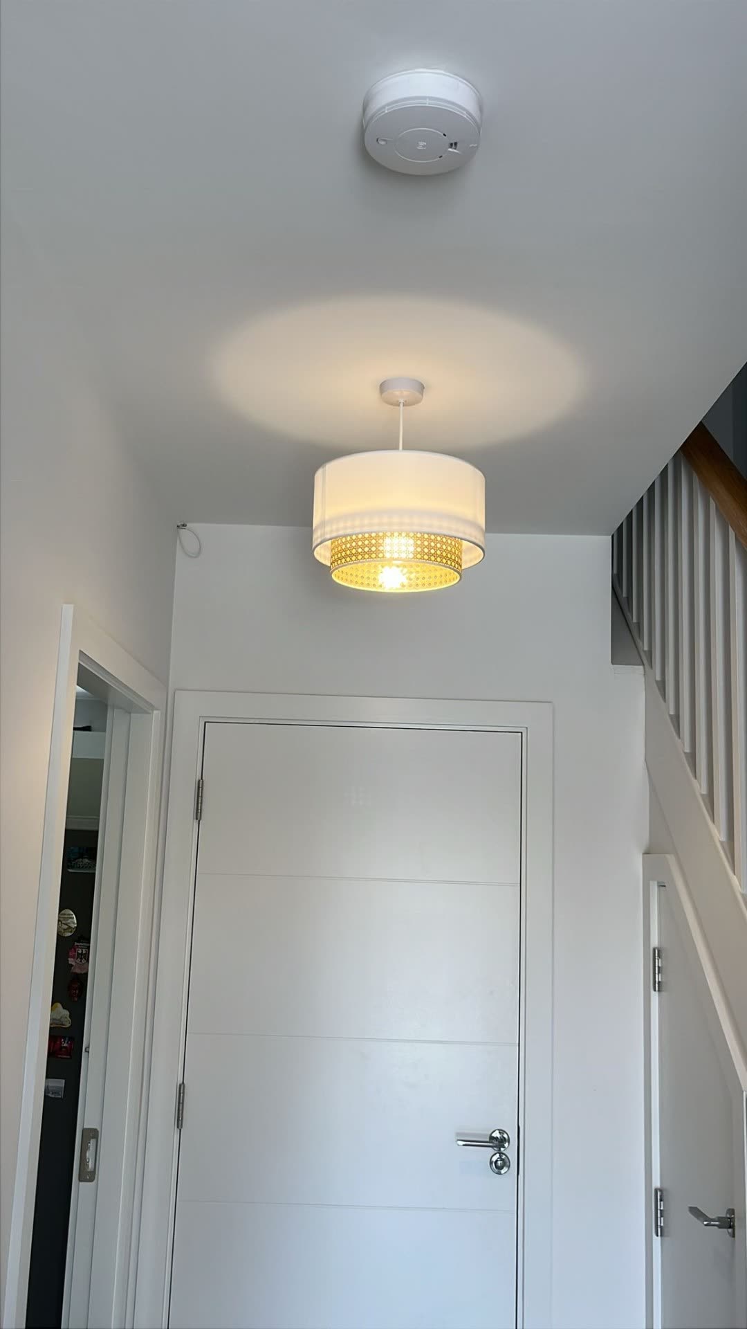 Hallway pendant light installation