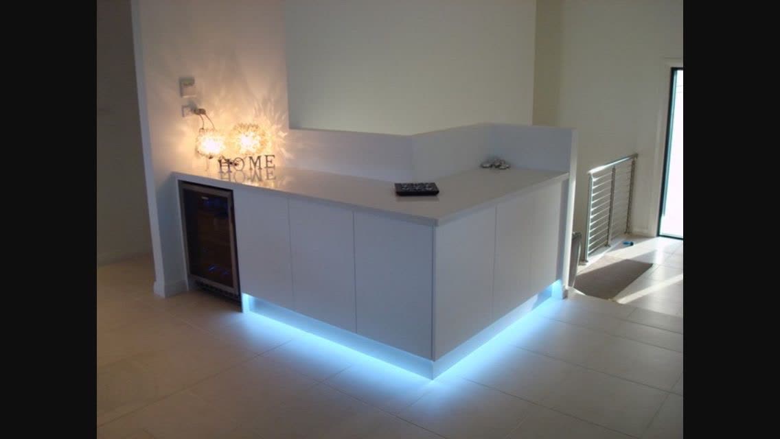 Home bar LED strip accent lighting