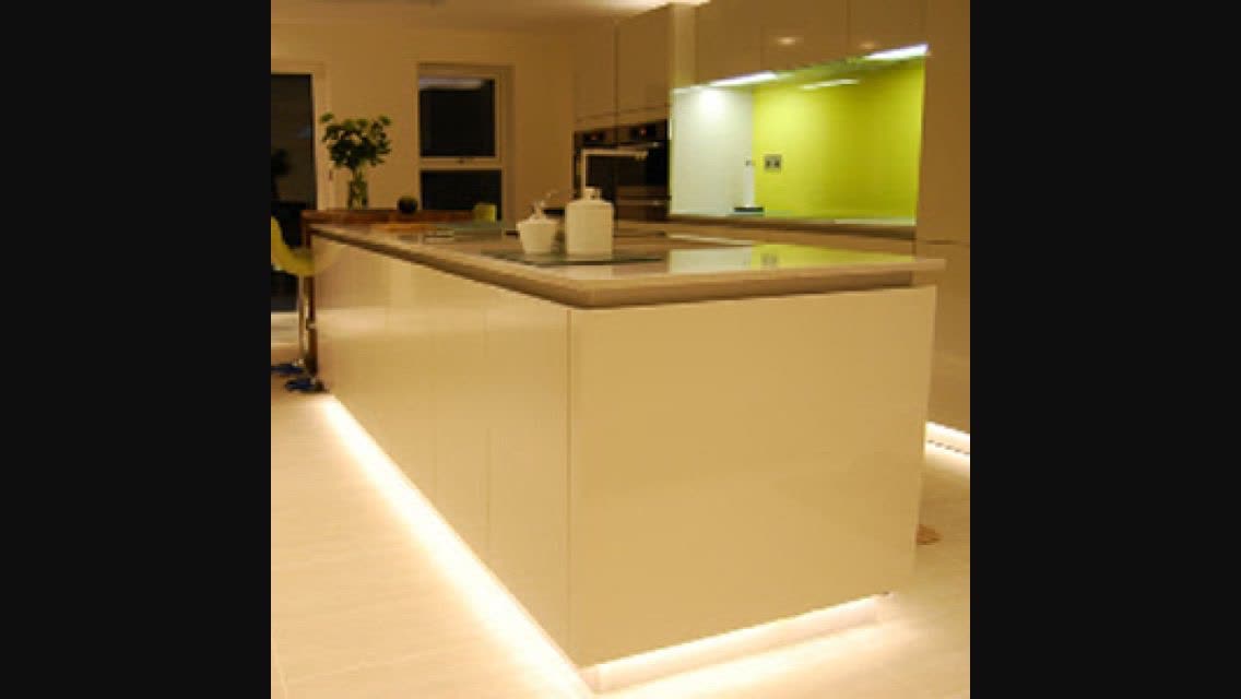 Kitchen LED strip lighting