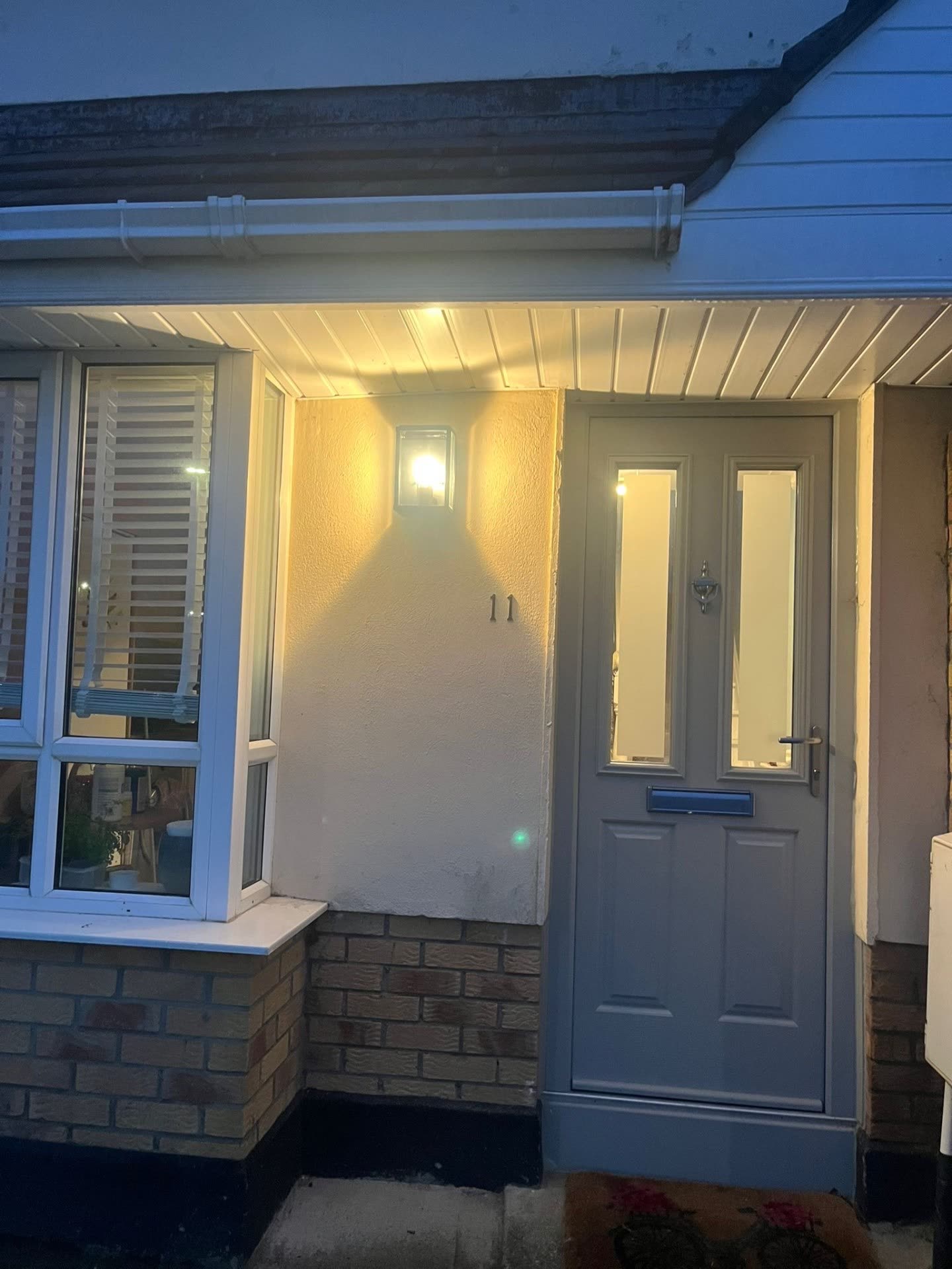 Exterior porch light installation