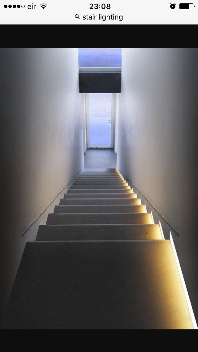 LED stair lighting installation